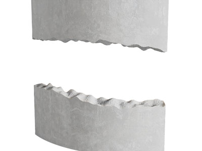 现代断开的石头雕塑小品