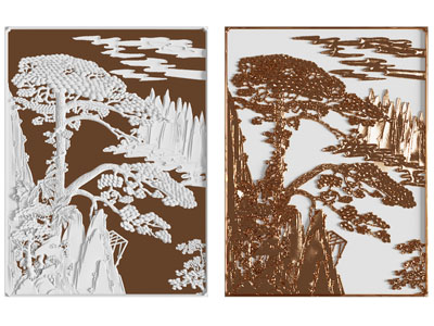 新中式浮雕 立体装饰挂画3d模型 新中式浮雕 立体装饰挂画