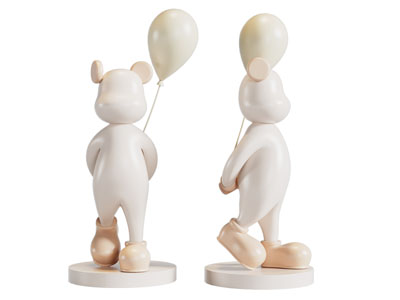 现代小熊雕塑雕刻摆件组合3d模型 现代小熊雕塑雕刻摆件组合