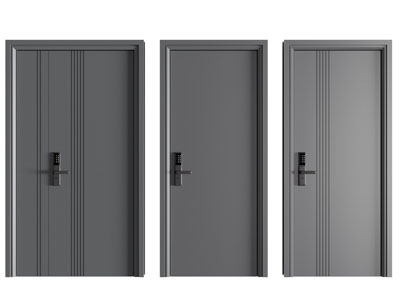 现代子母入户平开门