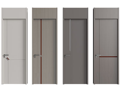 现代单扇实木平开门