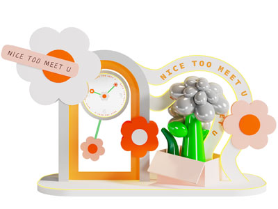 现代卡通花朵美陈 网红打卡点