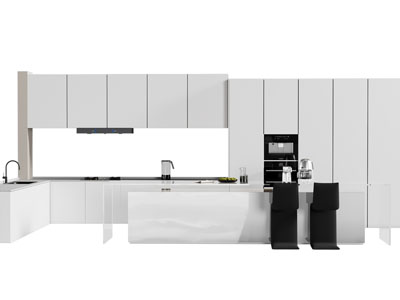 现代整体橱柜 中岛台