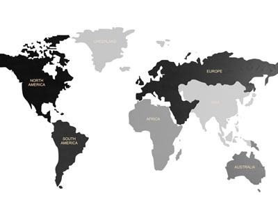 现代世界地图墙饰挂件