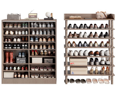 现代玄关实木开放式鞋架 鞋柜