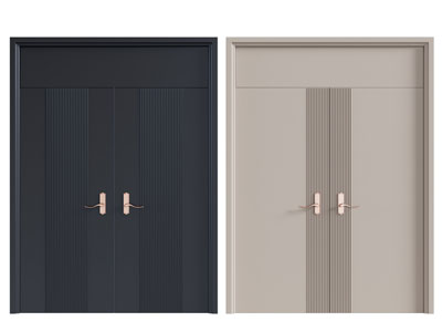 现代双扇平开门 大门