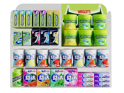 现代口香糖展柜 货架