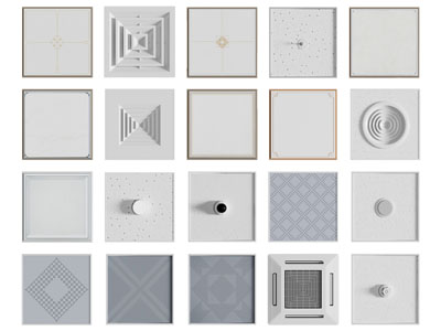 现代吊顶 铝扣板