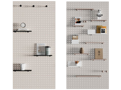现代洞洞眼墙饰 收纳架