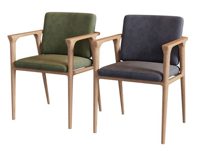 现代实木框的休闲椅子 扶手椅