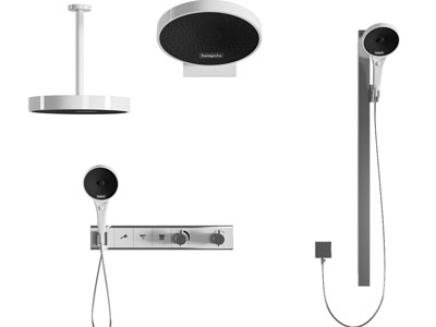 现代金属淋浴花洒