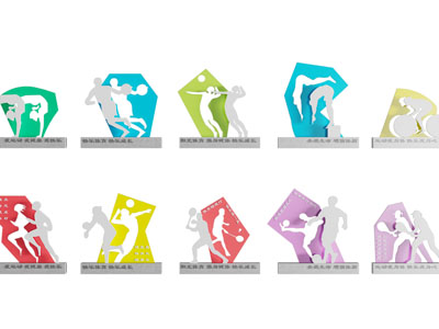 现代运动主题城市雕塑小品3d模型 现代运动主题城市雕塑小品