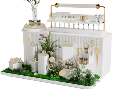 现代轻奢化妆品 香水美陈 摆件组合