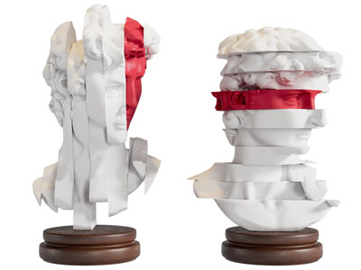 欧式抽象人头雕塑雕刻3d模型 欧式抽象人头雕塑雕刻