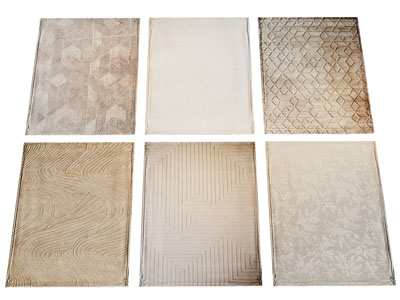 现代长方形地毯3d模型 现代长方形地毯