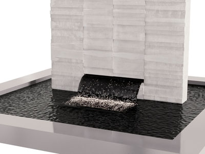 现代水池 瀑布水景景观园艺小品