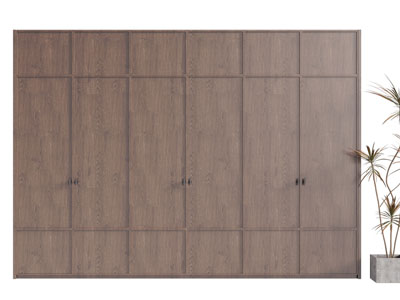 现代实木衣柜3d模型 现代实木衣柜