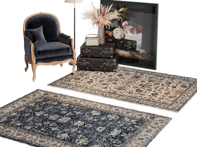 法式长方形地毯 休闲椅子3d模型 法式长方形地毯 休闲椅子