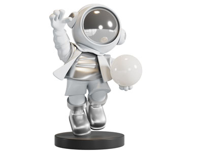 现代宇航员雕塑雕刻 落地灯