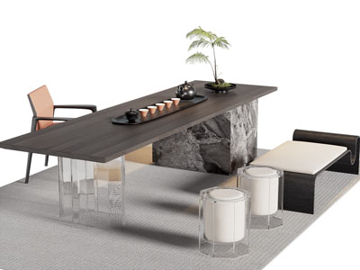 新中式茶桌椅组合