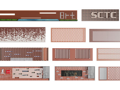 现代景墙3d模型 现代景墙