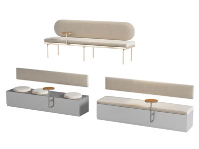 现代卡座多人沙发