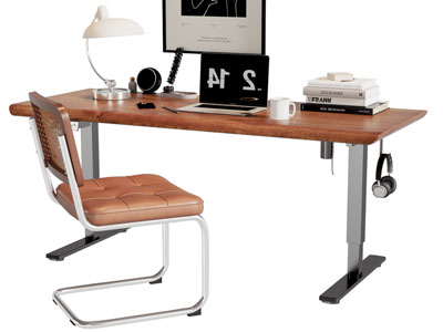 现代书桌椅组合3d模型 现代书桌椅组合