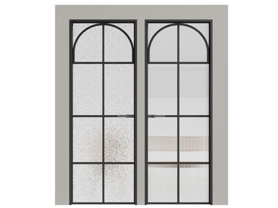 法式玻璃单开门 平开门