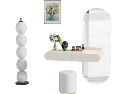 现代悬挂式化妆 梳妆台 落地灯