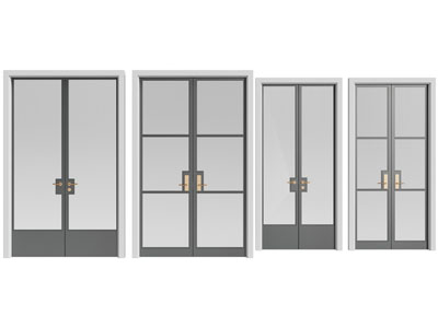 新中式玻璃平开门 双开门
