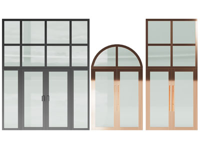 现代轻奢办公大门 玻璃平开门