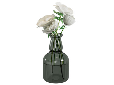 现代玻璃花瓶花卉