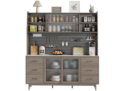 北欧实木餐边柜