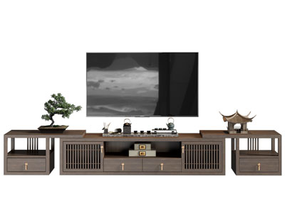 新中式电视柜 电视