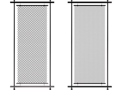现代金属网隔断3d模型 现代金属网隔断