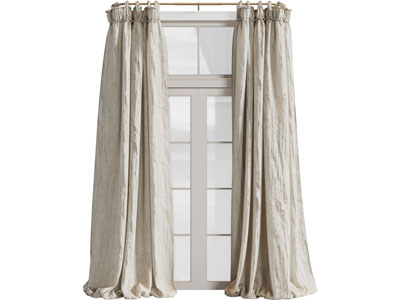 现代布艺窗帘3d模型 现代布艺窗帘