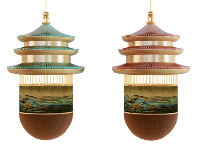 新中式楼阁吊灯