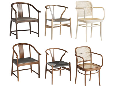 新中式实木圈椅 扶手椅子