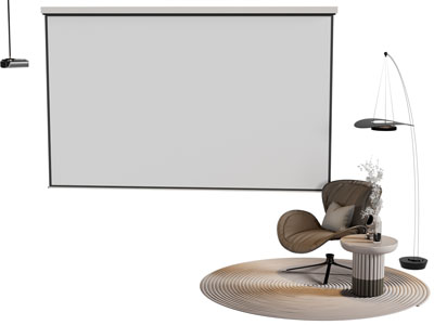 现代投影仪 投影幕布 休闲椅子3d模型 现代投影仪 投影幕布 休闲椅子