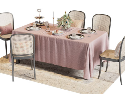 现代餐桌椅组合