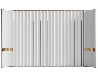 现代轻奢床头背景墙3d模型 现代轻奢床头背景墙