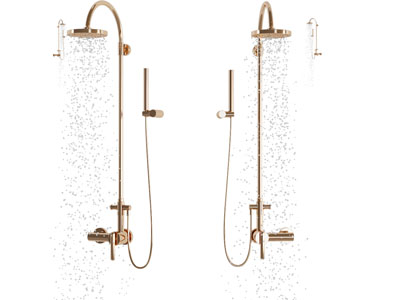 现代轻奢金色淋浴花洒