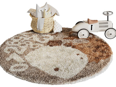 现代圆形儿童地毯3d模型 现代圆形儿童地毯