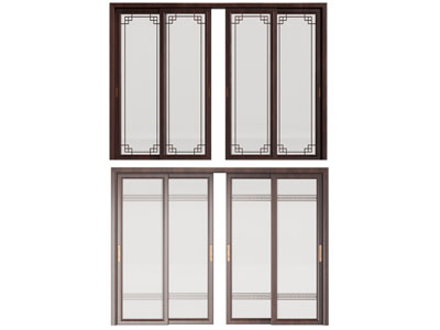 新中式玻璃推拉门