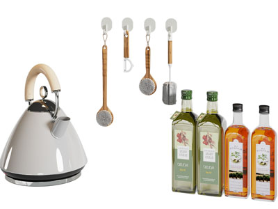 现代调味瓶 热水壶 厨具