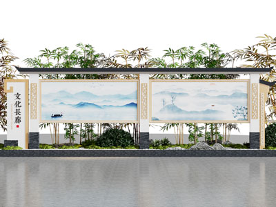 新中式文化长廊宣传栏