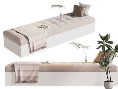 现代长方形沙发凳子