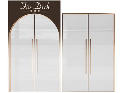 现代轻奢玻璃双开门 大门