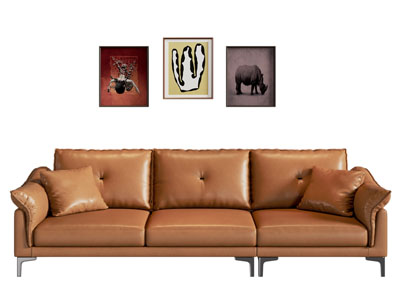 现代多人沙发 装饰挂画