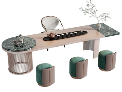 新中式茶桌椅组合